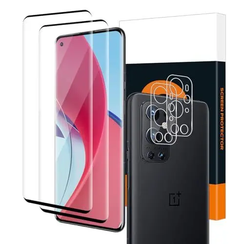 Produktbild: Carantee 2+2 Stück Schutzfolie für Panzerglas für Oneplus 9 Pro 5G mit Kameraschutz, 3D Kante Oneplus 9 Pro Schutzglas, Hohe Transparenz Anti-Kratzen Anti-Blasen Oneplus 9 Pro Displayschutzfolie