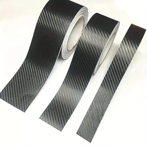 Produktbild: Carbon Folie | Autofolie schwarz| Hochwertige Schutz- & Dekorfolie, 3m x 10cm, PET | Wasserdicht & Selbstklebend | Für Karosserie & Innenraum | Autoaufkleber Tuning | CARTAPE