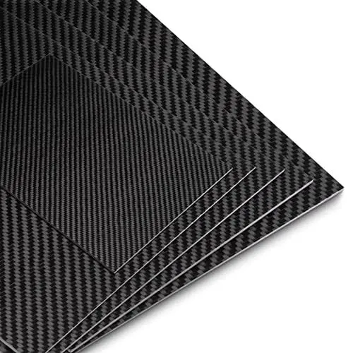Produktbild: Carbonplatte 200 x300 x 2 mm – 100% 3K Twill matte Köper Kohlefaserplatte für handgefertigte DIY-Geldbörsen-Modellteil-Reparaturplatte (200 X 300 X 2 MM)