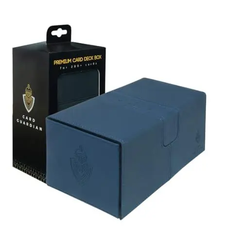 Produktbild: Card Guardian - Premium Deck Sammelkarten Box für 200 Karten Sammelkartenspiele TCG (Blau)