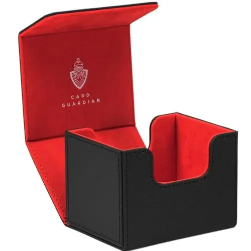 Produktbild: Card Guardian - Premium Sammelkarten Box für 100 Karten - ohne PVC Karten Halter für Spielkarten (Schwarz)