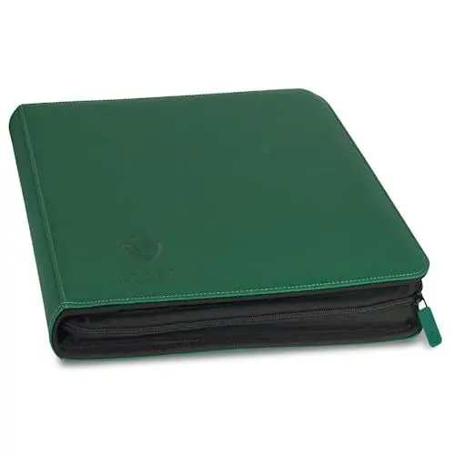 Produktbild: Card Guardian - Premium Zip Heftmappe - 12 Fächer Sammelkarten Trading Cards Mappe - 480 Fächer mit Seitenöffnung für Spielkarten (Grün)