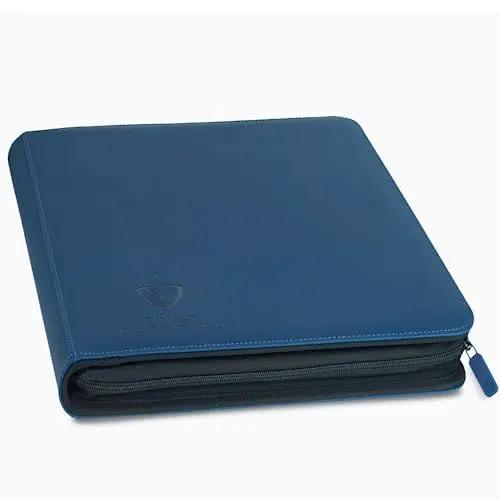 Produktbild: Card Guardian - Premium Zip Heftmappe - 12 Fächer Sammelkarten Trading Cards Mappe - 480 Fächer mit Seitenöffnung für Spielkarten (Blau)