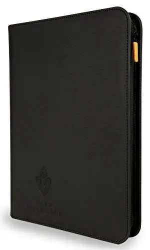 Produktbild: Card Guardian - Premium Zip Heftmappe - 9 Fächer Sammelkarten Trading Cards Mappe - 360 Fächer mit Seitenöffnung für Spielkarten (Schwarz)