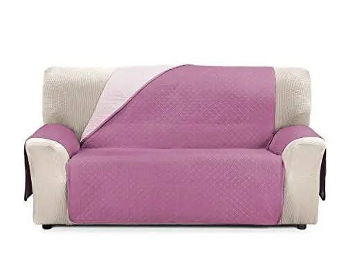 Produktbild: Cardenal Textil Rubi Sofabezug, zweifarbig, wendbar, Polyester, 3-Sitzer, Lachs, Aubergine