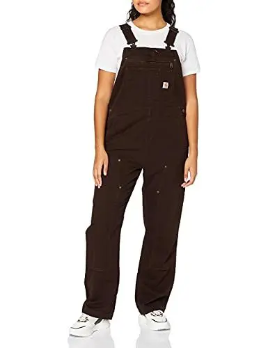 Produktbild: Carhartt Damen Rugged Flex® Canvas-Latzhose, Dunkelbraun, L