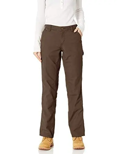 Produktbild: Carhartt Damen Rugged Flex Loose Fit Canvas-arbeitshose Work Utility Pants, Dunkelbraun, 16 EU