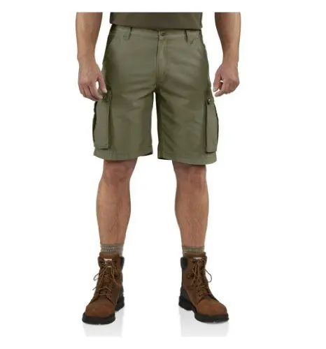 Produktbild: Carhartt Herren-Hose, Kurze Cargohose, 28 cm, lockere Passform, robust, W34, Armee-grün, 1