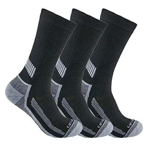 Produktbild: Carhartt Herren Force® Mittelschwere Crew-Socken, 3 Paar, Schwarz, L