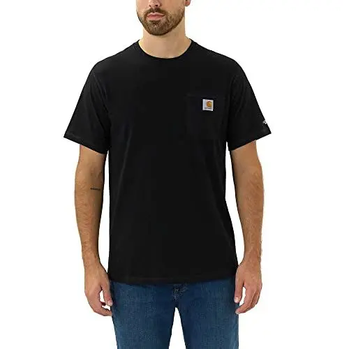 Produktbild: Carhartt Herren Force® Relaxed Fit, mittelschweres, kurzärmliges Pocket T-Shirt, Schwarz, XL