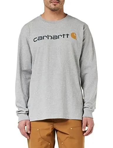 Produktbild: Carhartt Core Logo Longsleeve Heather,Grau Meliert, L