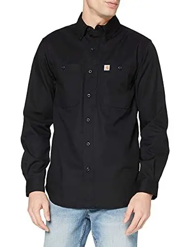 Produktbild: Carhartt, Herren, Rugged Professional™-Serie Lockeres, langärmliges Canvas-Arbeitshemd, Schwarz, L