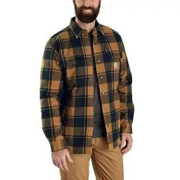 Produktbild: Carhartt Herren Übergangsjacke Flannel Sherpa-Lined, Farbe:carhartt Brown, Größe:S