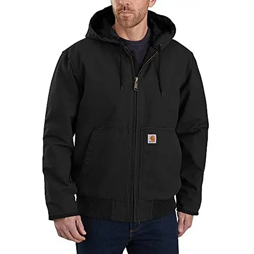 Produktbild: Carhartt, Herren, Weite, isolierte Freizeitjacke aus ausgewaschenem Segelleinen, Schwarz, XL