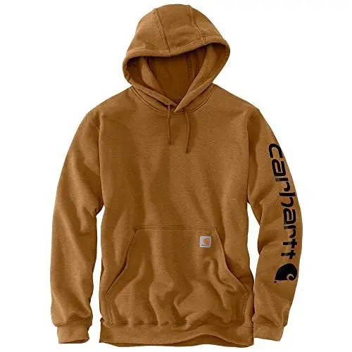Produktbild: Carhartt Herren Sleeve Logo Hooded Sweatshirt Kapuzenpullover, Brown, XXL