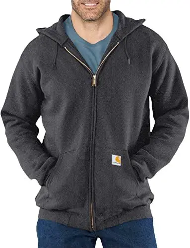 Produktbild: Carhartt Herren Zip Hooded Sweatshirt Sweatshirt, Anthrazit Meliert, M