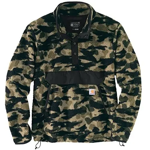 Produktbild: Carhartt Herren Relaxed Fit Fleece Pullover Sweater, Schwarze Blindente Mit Entenmuster, M EU