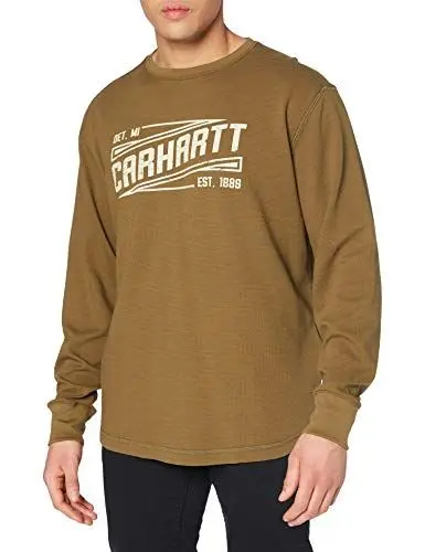 Produktbild: Carhartt Mens Tilden Graphic Long-Sleeve Crew T-Shirt, Military Olive, XXL