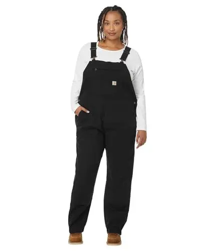 Produktbild: Carhartt Rugged Flex® Damen-Latzhose aus Segeltuch, lockere Passform, Schwarz, X-Large