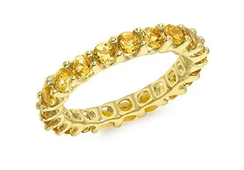 Produktbild: CARISSIMA Damen-Ring Eternity 375 Gelbgold Zitrin Gr. 54 (17.2) 1.47.8400