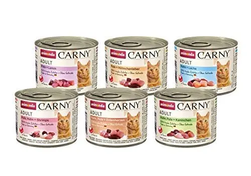 Produktbild: Carny Katzen Nassfutter Mix Geflügel Variation (6 x 200g), Katzen Nassfutter von animonda ohne Getreide und Zucker, mit frischen fleischlichen Zutaten