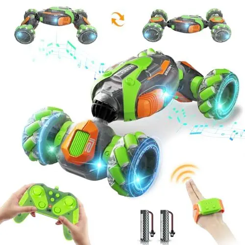 Produktbild: Carox Ferngesteuertes Auto, 4WD 2.4Ghz 360° Flip RC Auto mit Licht und Musik,RC Car Spielzeug für Kinder ab 6 7 8 9 10 12 Jahre