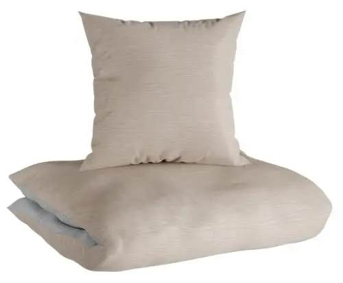 Produktbild: Carpe Sonno® Baumwoll Bettwäsche 135x200 | Wende-Bettwäsche Grau Beige | Renforce Bettbezug 135 x 200 | Duvet Cover 135x200 | Bettwäsche-Set auch als Allergiker Bettwäsche Baumwolle geeignet