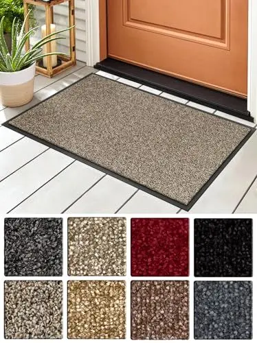Produktbild: Prestige Schmutzfangmatte schön und haltbar, Premium Fußmatte innen & außen - Sauberlaufmatte für Eingangsbereich, Flur & Haustür - Beige-Schwarz 40x60 cm