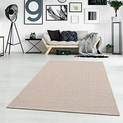 Produktbild: carpet city Teppich Baumwolle - Beige Creme 75x150 cm Ethno-Stil - Teppiche Modern Wohnzimmer