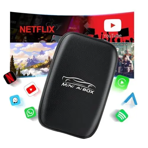 Produktbild: CarPlay Wireless Adapter, YouTube Netflix Android Auto Wireless CarPlay Dongle Convert OEM Wired Carplay AA to Wireless, Compatible with 98% of Vehicles with CarPlay for iPhone