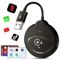 Produktbild: CarPlay Wireless Adapter mit YouTube, Netflix, Tiktok für iPhone, CarPlay Wireless Dongle für Werkseitig Verkabeltes CarPlay auf Wireless, Kompatibel mit Autos ab 2016, Kompatibel mit iPhone