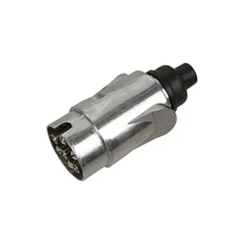 Produktbild: Carpoint 7-poliger Stecker Metall |Für Auto, Anhänger, Wohnwagen, Fahrradträger | Anhängerstecker 7 polig