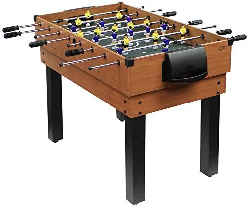 Produktbild: Carromco Unisex Jugend Multifunktionstischfussball Multigame Choice-XT 10-in1 Billard Hockey Kicker Kegeln Braun Holz 127x61x82 cm 06010 Inkl. Billardkugeln, Queues & mehr