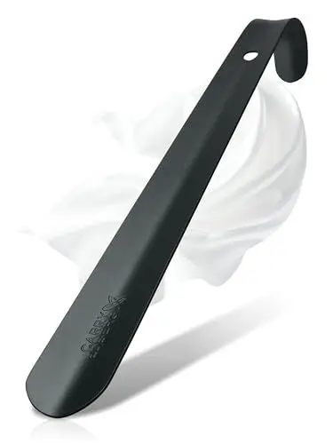 Produktbild: Carry Edberg® 29 cm Metall Schuhanzieher Extra stabil schwarz | Edelstahl-Schuhlöffel