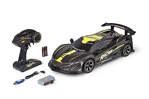 Produktbild: Carson 500404249 1:10 Night Racer 2.0 2.4GHz 100% RTR gelb - Ferngesteuertes Auto, LED-Beleuchtung, inkl. Batterien und Fernsteuerung, Fahrzeit ca. 40 min
