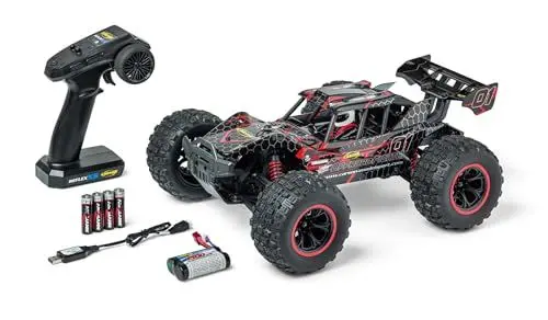 Produktbild: Carson 500404255 1:10 XS Offroad Fighter Cage 100% RTR rot - Ferngesteuertes Auto, RC Buggy, inkl. Batterien und Fernsteuerung, Offroad Buggy