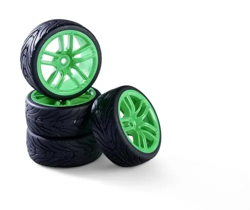 Produktbild: Carson 500900194 1:10 Räderset 10 Speichen (4) grün - Modellbauzubehör, Ersatzteil, Tuning, Reifen, Reifenset