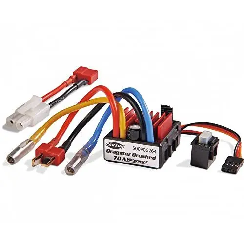 Produktbild: Carson 500906264 Fahrregler Dragster Brushed 70A - Zubehör für RC Modelle, Zubehör für ferngesteuerte Modelle, Tuningteil, Ersatzteil für RC Fahrzeuge