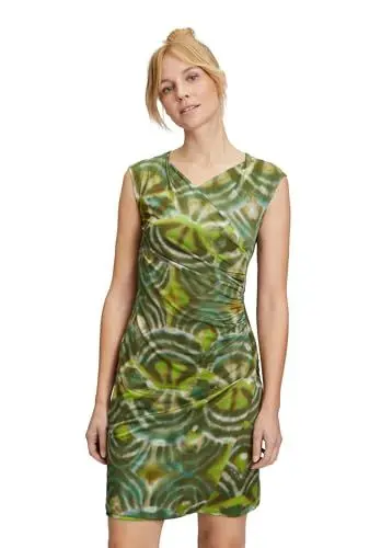 Produktbild: Cartoon Damen Casual-Kleid ohne Arm Khaki/Green,44
