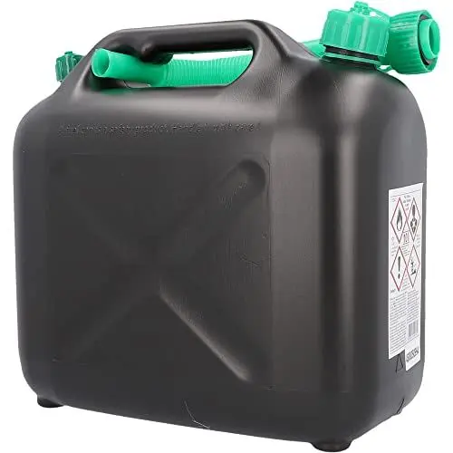 Produktbild: cartrend Benzinkanister Quick Kunststoff, bis zu 4 x schnellere Entleerung als herkömmliche Kanister, beigefügter Einfüllstützen, für Benzin und Diesel, UN-Zertifiziert, 10l
