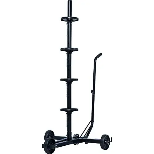 Produktbild: cartrend Felgenbaumwagen, Felgenbaum fahrbar mit Reifenschutzhülle, bis 255 mm Reifenbreite, felgenschonende Auflagen