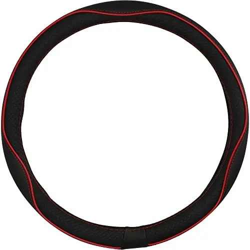 Produktbild: cartrend Lenkradhülle Performance, Auto Lenkradschoner, Anti-Rutsch, 37-39 cm Durchmesser, rot