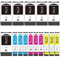 Produktbild: Cartridgeify 27XL Druckerpatronen Kompatibel mit Epson 27 27 XL Patronen Multipack (15er-Pack), für Workforce WF-3620 WF-3640 WF-7110 WF-7210 WF-7610 WF-7620 WF-7710 WF-7715 WF-7720