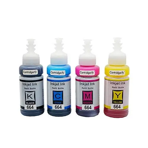 Produktbild: Cartridgeify 664 Tinte Kompatibel mit Epson 664 (T6641 T6642 T6643 T6644) Tintenpatronen Multipack, für EcoTank ET-2500 ET-2550 ET-2600 ET-2650 ET-4500, L100 L110 L350 L355 L365 L455, je 70ml