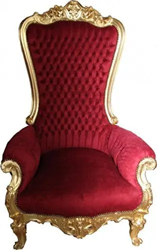Produktbild: Casa Padrino Barock Thron Sessel Majestic Bordeaux/Gold - Riesensessel - Thron Stuhl Tron