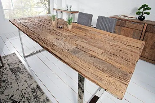 Produktbild: Casa Padrino Designer Massivholz Esstisch Natur Mod3 - Teakholz - 240 x 100 x H.75 cm - Aus massivem Teakholz