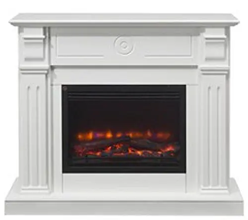 Produktbild: Casa Padrino Elektro Kamin Weiß Antik Stil Barock Jugendstil B 110 x H 95 x T 34 cm ModG1 - Elektrokamin - Wohnzimmer Kamin