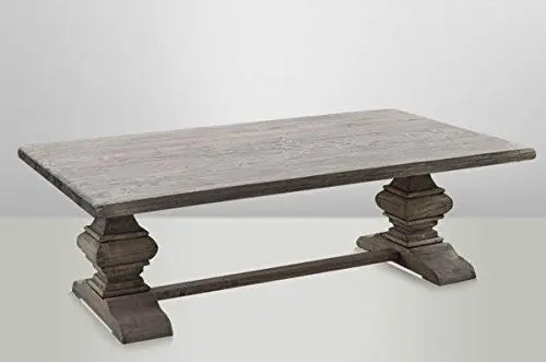 Produktbild: Casa Padrino Landhaus Couchtisch Eiche Rustic Grey 140 x 80 cm- Barock Stil Salon Wohnzimmer Tisch Eiche Massiv