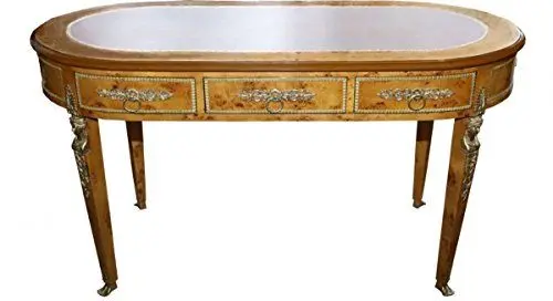 Produktbild: Casa Padrino Luxus Barock Empire Schreibtisch Sekretär mit 3 Schubladen 150 cm - Handgefertigt aus Massivholz - Barock Schreibtisch Büro Möbel