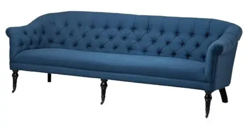 Produktbild: Casa Padrino Luxus Barock Sofa Paris Blau aus der Luxus Kollektion Hotel Cafe Restaurant Möbel Einrichtung